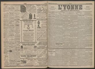 3 vues - L\'Yonne : journal du département, n° 137, 15 juin 1896 (ouvre la visionneuse)