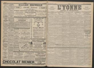 3 vues - L\'Yonne : journal du département, n° 271, 21 novembre 1896 (ouvre la visionneuse)