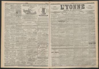 3 vues - L\'Yonne : journal du département, n° 136, mercredi 15 juin 1898 (ouvre la visionneuse)