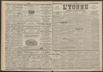 3 vues - L\'Yonne : journal du département, n° 151, samedi 2 juillet 1898 (ouvre la visionneuse)