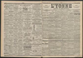 3 vues - L\'Yonne : journal du département, n° 158, lundi 11 juillet 1898 (ouvre la visionneuse)