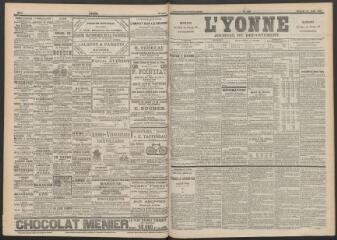 3 vues - L\'Yonne : journal du département, n° 199, mercredi 31 août 1898 (ouvre la visionneuse)