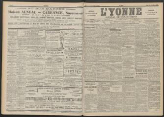 3 vues - L\'Yonne : journal du département, n° 245, lundi 24 octobre 1898 (ouvre la visionneuse)