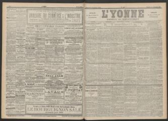 3 vues - L\'Yonne : journal du département, n° 266, vendredi 18 novembre 1898 (ouvre la visionneuse)