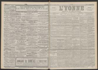 3 vues - L\'Yonne : journal du département, n° 269, mardi 22 novembre 1898 (ouvre la visionneuse)