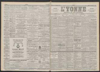 3 vues - L\'Yonne : journal du département, n° 285, samedi 10 décembre 1898 (ouvre la visionneuse)
