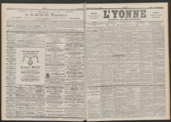 3 vues - L\'Yonne : journal du département, n° 291, samedi 17 décembre 1898 (ouvre la visionneuse)