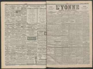 3 vues - L\'Yonne : journal du département, n° 15, mercredi 18 janvier 1899 (ouvre la visionneuse)