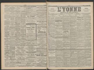 3 vues - L\'Yonne : journal du département, n° 16, jeudi 19 janvier 1899 (ouvre la visionneuse)