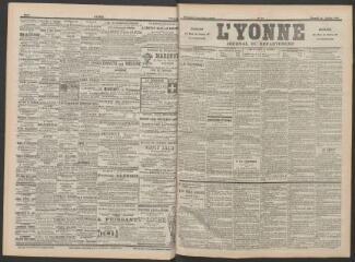 3 vues - L\'Yonne : journal du département, n° 21, mercredi 25 janvier 1899 (ouvre la visionneuse)