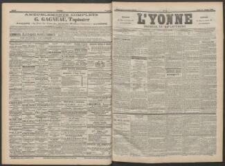 3 vues - L\'Yonne : journal du département, n° 25, lundi 30 janvier 1899 (ouvre la visionneuse)