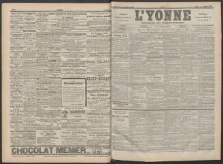 3 vues - L\'Yonne : journal du département, n° 26, mardi 31 janvier 1899 (ouvre la visionneuse)