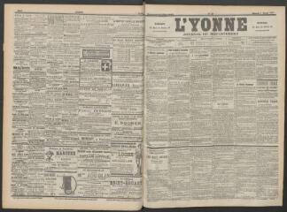 3 vues - L\'Yonne : journal du département, n° 33, mercredi 8 février 1899 (ouvre la visionneuse)