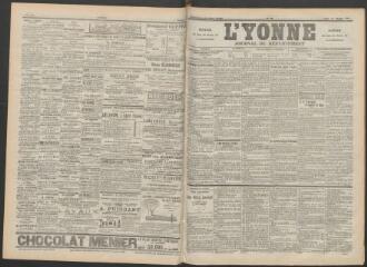 3 vues - L\'Yonne : journal du département, n° 39, jeudi 16 février 1899 (ouvre la visionneuse)