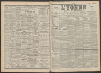 3 vues - L\'Yonne : journal du département, n° 42, lundi 20 février 1899 (ouvre la visionneuse)