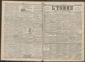 3 vues - L\'Yonne : journal du département, n° 56, mercredi 8 mars 1899 (ouvre la visionneuse)