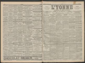 3 vues - L\'Yonne : journal du département, n° 75, vendredi 31 mars 1899 (ouvre la visionneuse)