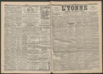 3 vues - L\'Yonne : journal du département, n° 82, lundi 10 avril 1899 (ouvre la visionneuse)