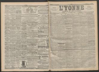 3 vues - L\'Yonne : journal du département, n° 84, mercredi 12 avril 1899 (ouvre la visionneuse)