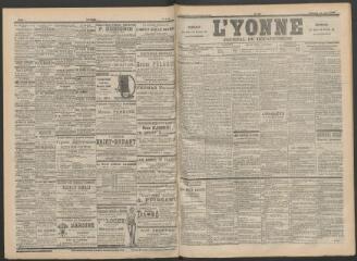 3 vues - L\'Yonne : journal du département, n° 86, vendredi 14 avril 1899 (ouvre la visionneuse)
