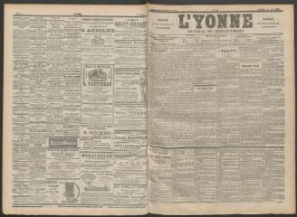 3 vues - L\'Yonne : journal du département, n° 98, vendredi 28 avril 1899 (ouvre la visionneuse)