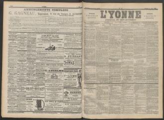 3 vues - L\'Yonne : journal du département, n° 104, vendredi 5 mai 1899 (ouvre la visionneuse)