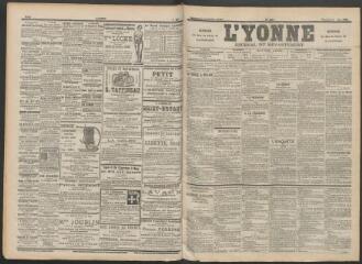 3 vues - L\'Yonne : journal du département, n° 108, mercredi 10 mai 1899 (ouvre la visionneuse)