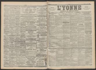3 vues - L\'Yonne : journal du département, n° 111, lundi 15 mai 1899 (ouvre la visionneuse)