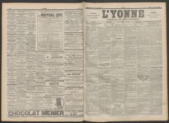 3 vues - L\'Yonne : journal du département, n° 112, mardi 16 mai 1899 (ouvre la visionneuse)