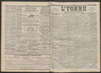 3 vues - L\'Yonne : journal du département, n° 115, vendredi 19 mai 1899 (ouvre la visionneuse)