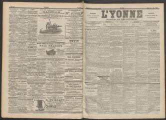 3 vues - L\'Yonne : journal du département, n° 119, jeudi 25 mai 1899 (ouvre la visionneuse)