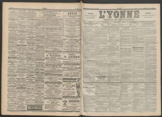 3 vues - L\'Yonne : journal du département, n° 122, lundi 29 mai 1899 (ouvre la visionneuse)
