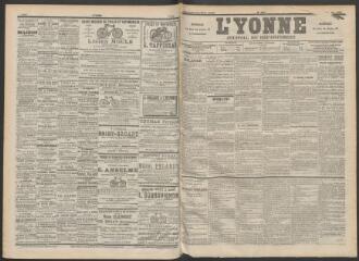 3 vues - L\'Yonne : journal du département, n° 132, vendredi 9 juin 1899 (ouvre la visionneuse)