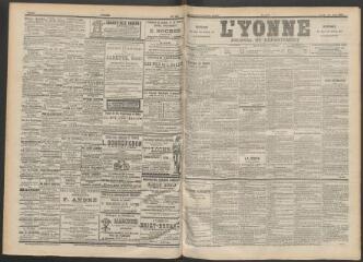 3 vues - L\'Yonne : journal du département, n° 140, lundi 19 juin 1899 (ouvre la visionneuse)