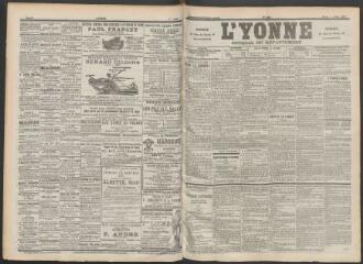 3 vues - L\'Yonne : journal du département, n° 152, lundi 3 juillet 1899 (ouvre la visionneuse)