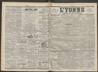 3 vues - L\'Yonne : journal du département, n° 153, mardi 4 juillet 1899 (ouvre la visionneuse)