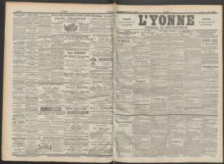 3 vues - L\'Yonne : journal du département, n° 155, jeudi 6 juillet 1899 (ouvre la visionneuse)