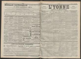 3 vues - L\'Yonne : journal du département, n° 156, vendredi 7 juillet 1899 (ouvre la visionneuse)