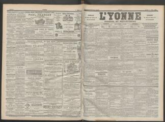 3 vues - L\'Yonne : journal du département, n° 157, samedi 8 juillet 1899 (ouvre la visionneuse)