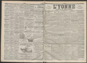 3 vues - L\'Yonne : journal du département, n° 168, lundi 24 juillet 1899 (ouvre la visionneuse)