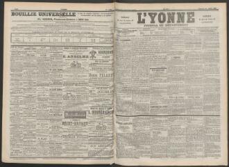 3 vues - L\'Yonne : journal du département, n° 172, vendredi 28 juillet 1899 (ouvre la visionneuse)