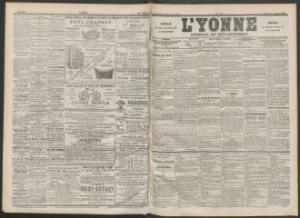 3 vues - L\'Yonne : journal du département, n° 173, samedi 29 juillet 1899 (ouvre la visionneuse)