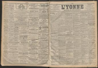 3 vues - L\'Yonne : journal du département, n° 243, samedi 21 octobre 1899 (ouvre la visionneuse)
