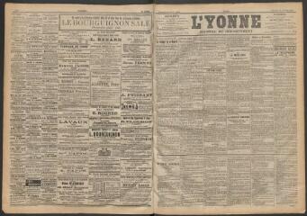 3 vues - L\'Yonne : journal du département, n° 248, vendredi 27 octobre 1899 (ouvre la visionneuse)