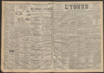 3 vues - L\'Yonne : journal du département, n° 254, samedi 4 novembre 1899 (ouvre la visionneuse)