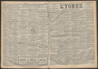 3 vues - L\'Yonne : journal du département, n° 262, mardi 14 novembre 1899 (ouvre la visionneuse)