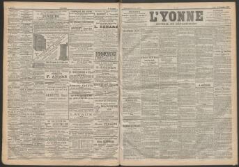 3 vues - L\'Yonne : journal du département, n° 267, lundi 20 novembre 1899 (ouvre la visionneuse)