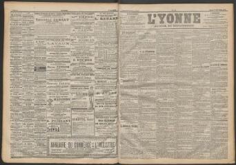 3 vues - L\'Yonne : journal du département, n° 272, samedi 25 novembre 1899 (ouvre la visionneuse)
