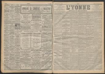 3 vues - L\'Yonne : journal du département, n° 275, mercredi 29 novembre 1899 (ouvre la visionneuse)