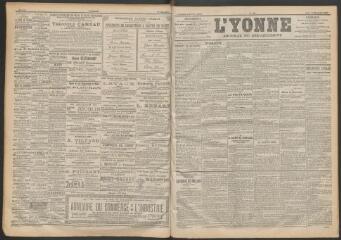 3 vues - L\'Yonne : journal du département, n° 276, jeudi 30 novembre 1899 (ouvre la visionneuse)